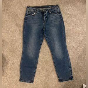 Judy Blue mid rise, non distressed, boyfriend fit jeans. Size 15/32